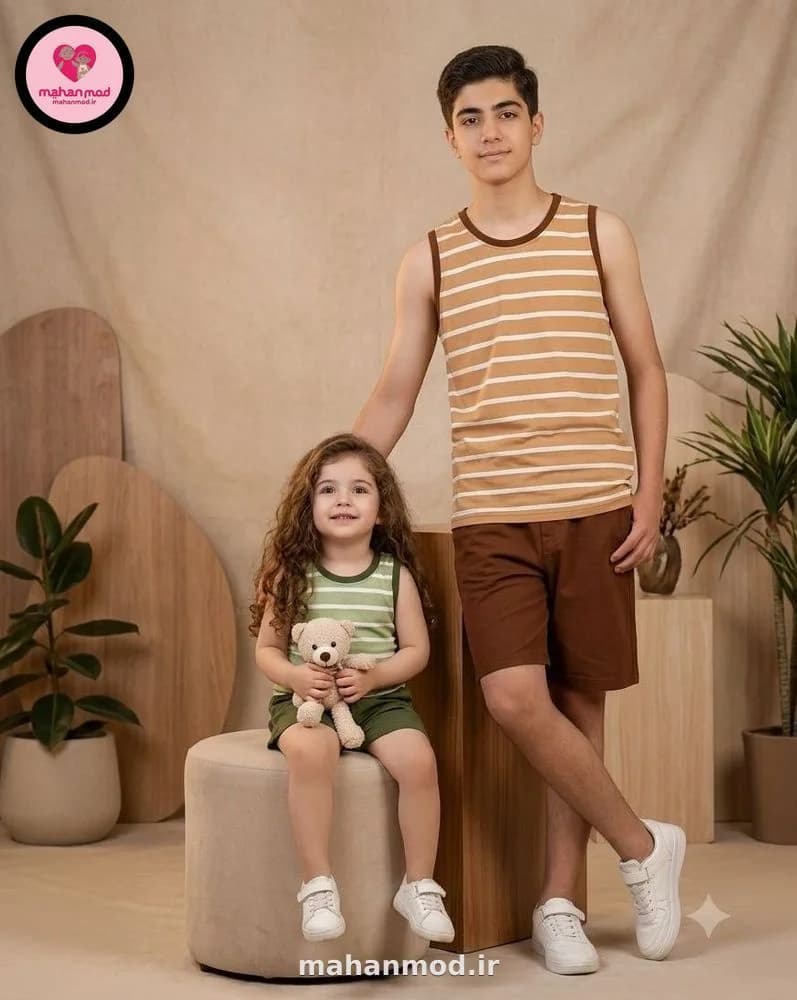 تاپ شلوارک بچه گانه پنبه‌ای