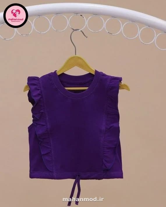 تاپ کراپ چین بچه گانه طرح دار پنبه‌ای