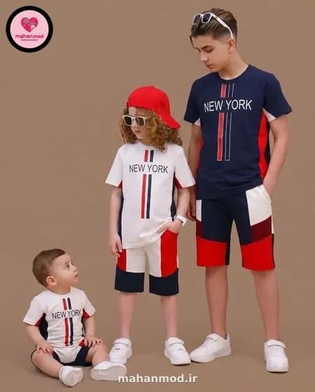 تیشرت شلوارک پسرانه THOM BROWNE جنس سوپر پنبه فول لایکرا
