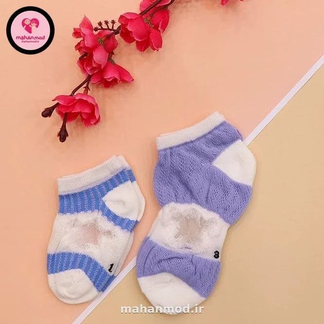 جوراب بچه گانه طرح خرس پنبه‌ای