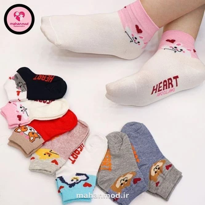 جوراب ست مادر دختری طرح فرزندی پنبه‌ای