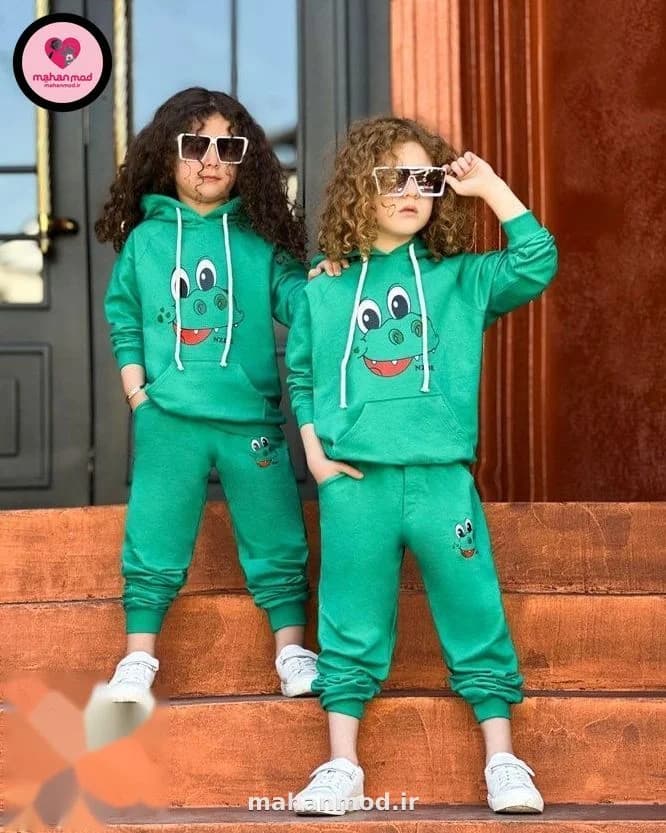 هودی شلوار بچه گانه دینو خندان دورس پنبه‌ای