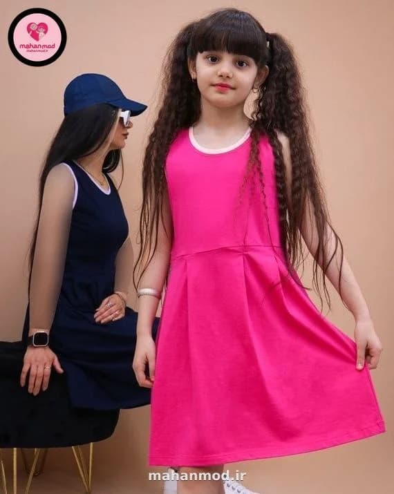 پیراهن ست مادر دختری پرنسس جنس سوپر پنبه فول لایکرا