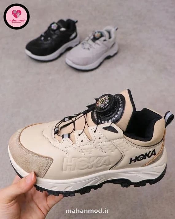 کتونی اسپرت بچه گانه hoka جنس رویه حوله ای و سوئیت