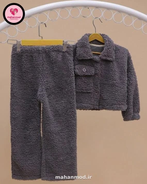 کت کراپ شلوار تدی 6591 بچه گانه