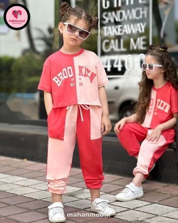 کراپ شلوار بچه گانه دورس پنبه‌ای