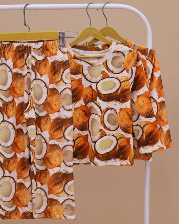 بلوز شلوار مخمل نانو 5 بعدی نارگیل Family NZDE