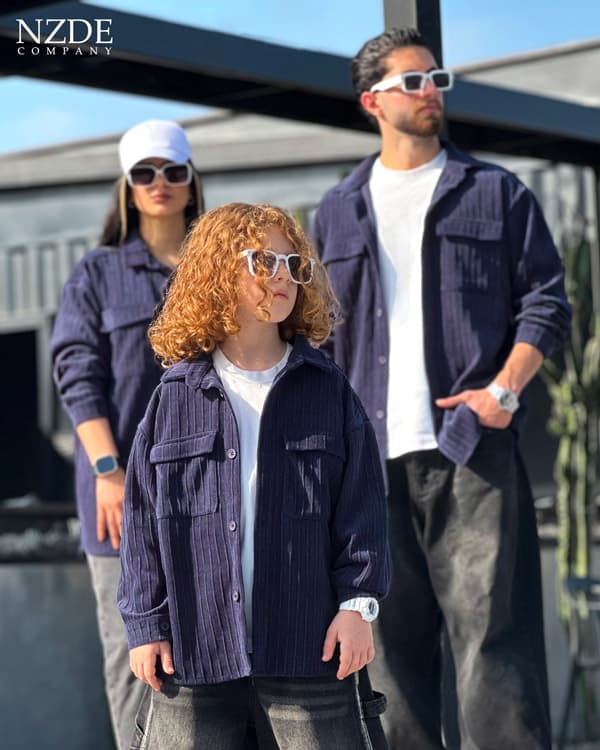 ست خانوادگی شومیز مخمل کرکره ای NZDE