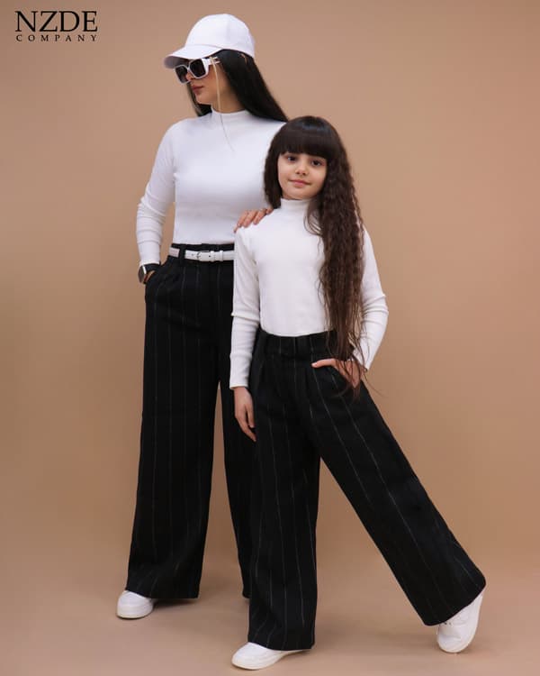 شلوار فوتر دیپلمات ست مادر دختری NZDE