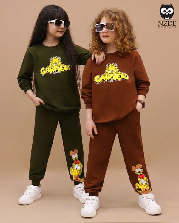 بلوز شلوار بچه گانه طرح گارفیلد