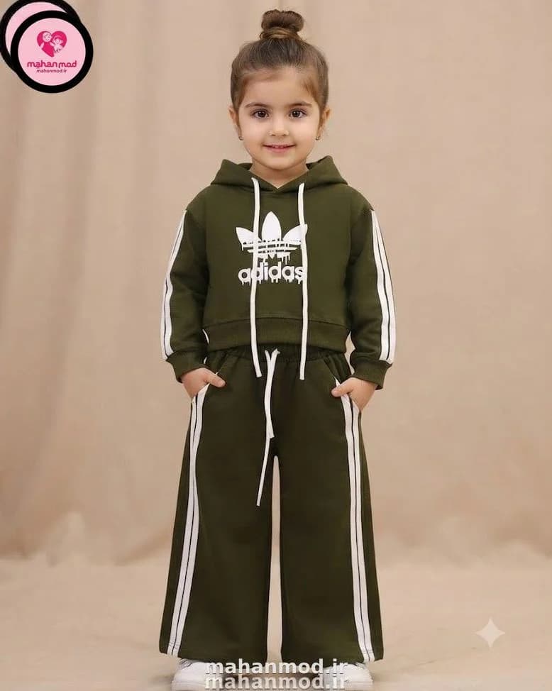 کراپ شلوار بچه گانه adidas دورس پنبهای