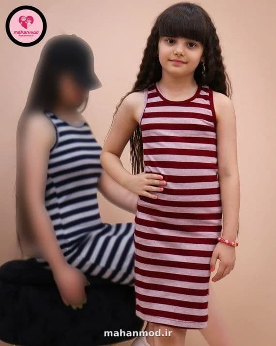 پیراهن ست مادر دختری طرح رینگی پنبهای