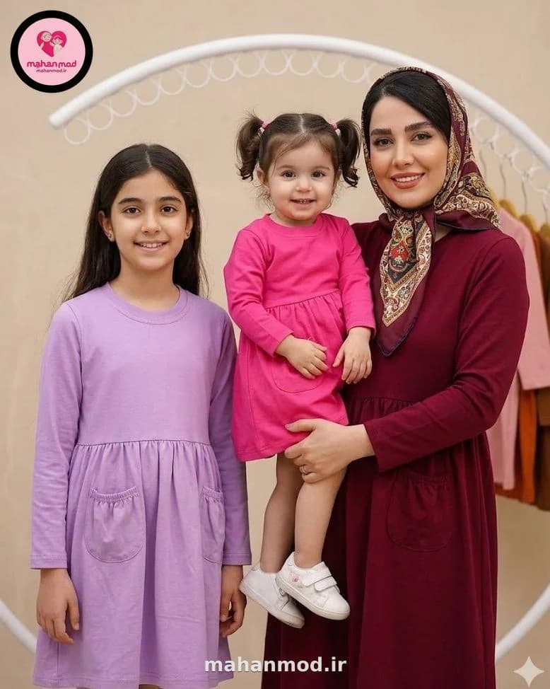 پیراهن ست مادر دختری پنبهای