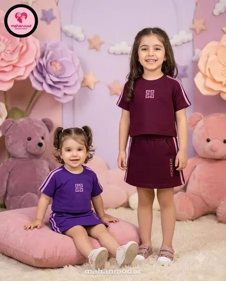 کراپ دامن دخترانه GIVENCHY جنس سوپر پنبه فول لایکرا