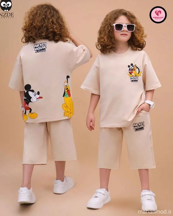 تیشرت شلوارک دورس MICKEY FRIENDS جنس پنبه تیپ لایکرا