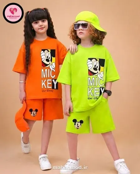تیشرت شلوارک بچه گانه MICKEY جنس سوپر پنبه فول لایکرا