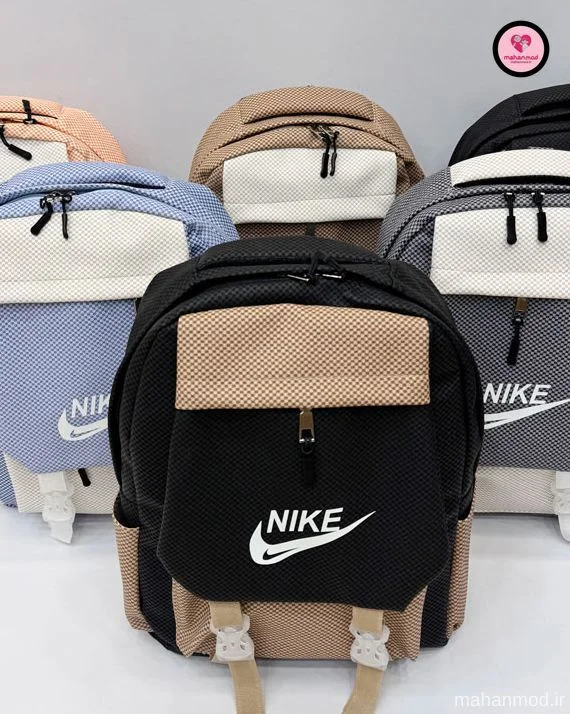 کوله پشتی شطرنجی بچه گانه NIKE جنس برزنت