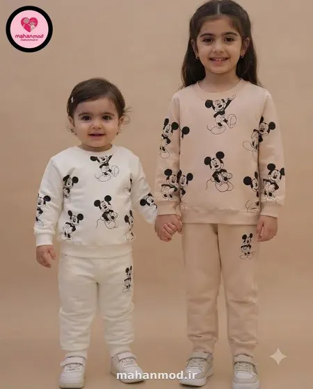 بلوز شلوار بچه گانه Mickey Mouse جنس دورس پنبه تیپ لایکرا