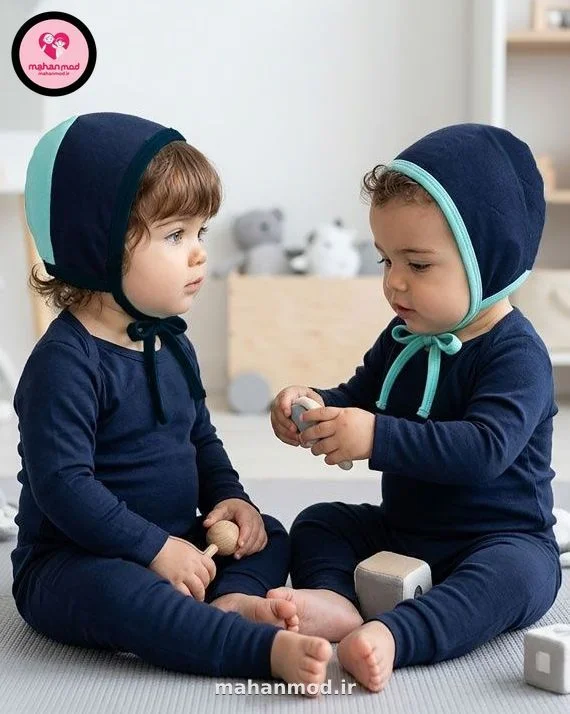 سیسمونی کلاه بچه گانه پک دو تیکه baby جنس سوپر پنبه لایکرا — خرید قسطی