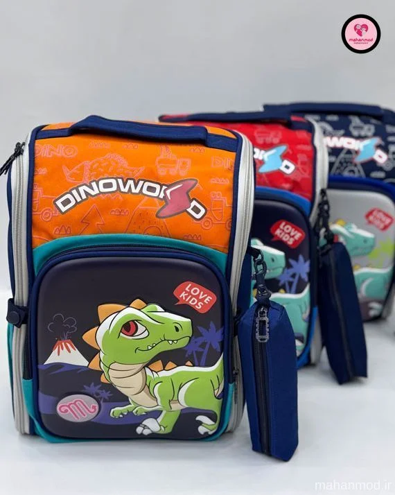کوله پشتی بچه گانه DINO kids جنس برزنت ضخیم