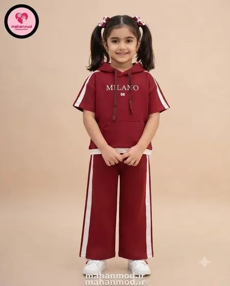 تیشرت شلوار کلاه دار MILANO جنس دورس پنبه تیپ لایکرا