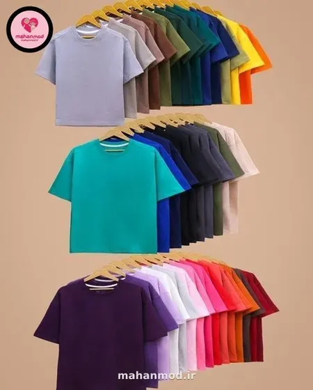 تیشرت دورس بگ استایل Pop colors جنس پنبه تیپ لایکرا