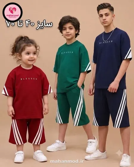 تیشرت شلوارک بگ استایل Blessed جنس سوپر پنبه فول لایکرا