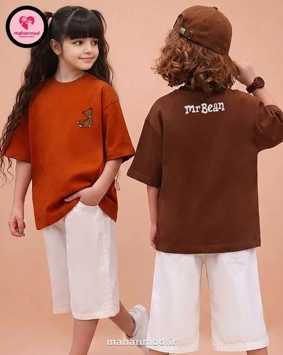 تیشرت بچه گانه خرس mr bean جنس سوپر پنبه فول لایکرا