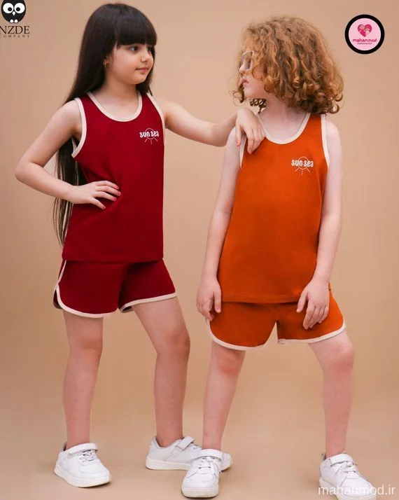 تاپ شلوارک بچه گانه Sun Sea جنس سوپر پنبه فول لایکرا
