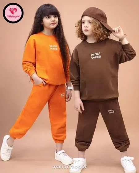 بلوز شلوار بگ بچه گانه استایل Be kind جنس دورس پنبه تیپ لایکرا