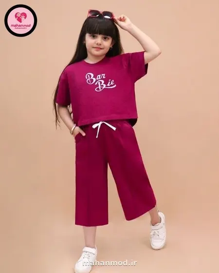 کراپ شلوار دخترانه برمودا bar bie جنس سوپر پنبه فول لایکرا