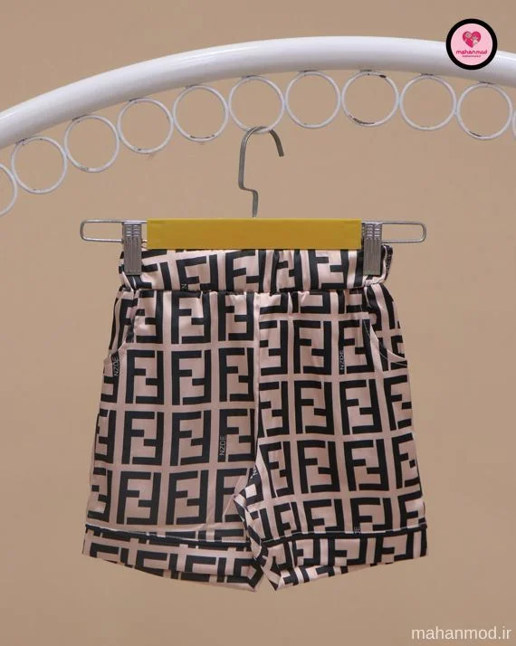 شلوارک ساتن بزرگسال Fendi
