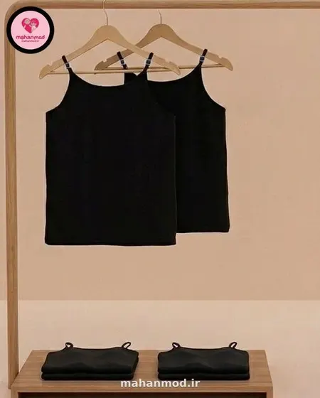 تاپ بندی دخترانه BLACK مشکی جنس سوپر پنبه فول لایکرا