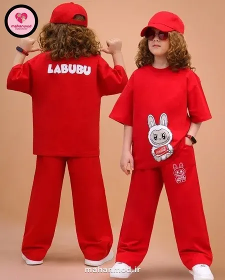 تیشرت شلوار Labubu جنس دورس پنبه تیپ لایکرا