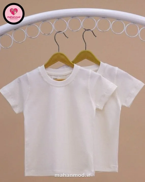 تیشرت بچه گانه SNOWY شیری جنس سوپر پنبه فول لایکرا