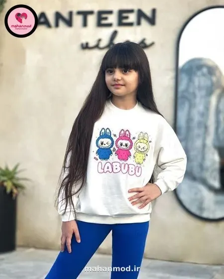 بلوز بگ استایل دخترانه LABUBU جنس دورس پنبه تیپ لایکرا