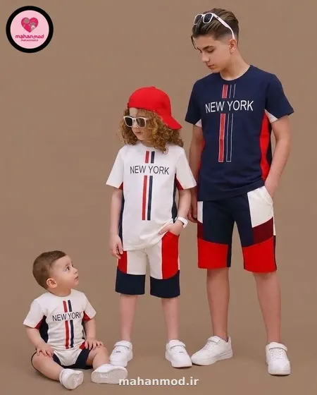 تیشرت شلوارک THOM BROWNE کرم جنس سوپر پنبه فول لایکرا