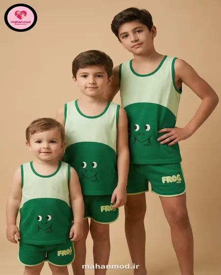 تاپ شلوارک پسرانه FROG جنس سوپر پنبه فول لایکرا