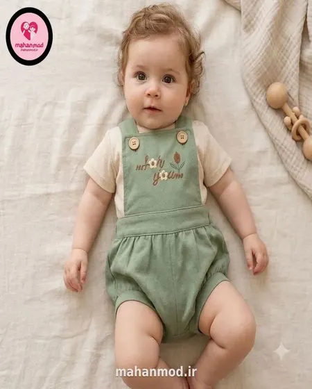 بیلر دخترانه کتان گل نسکافهای