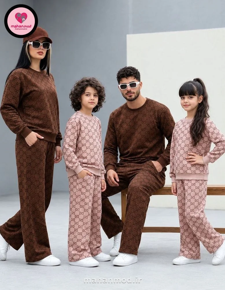 بلوز شلوار تمام چاپ بچه گانه GUCCI جنس دورس پنبه تیپ لایکرا