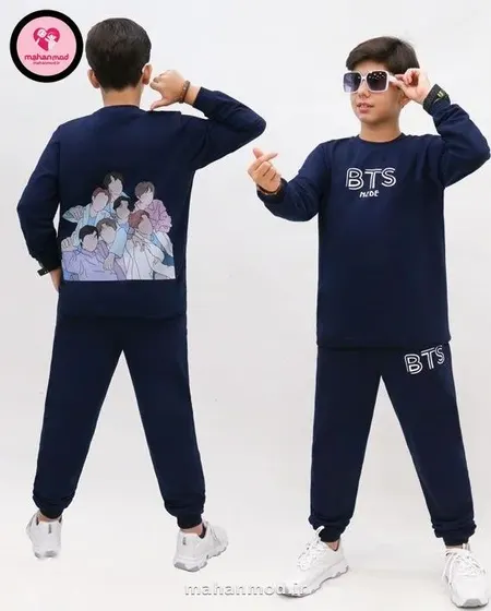 بلوز شلوار پسرانه BTS جنس دورس پنبه تیپ لایکرا