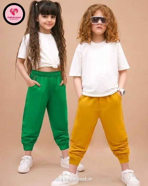 شلوار بچه گانه Style basic جنس دورس پنبه تیپ لایکرا