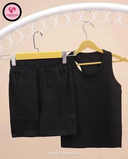 تاپ شلوارک بچه گانه مشکی جنس سوپر پنبه فول لایکرا