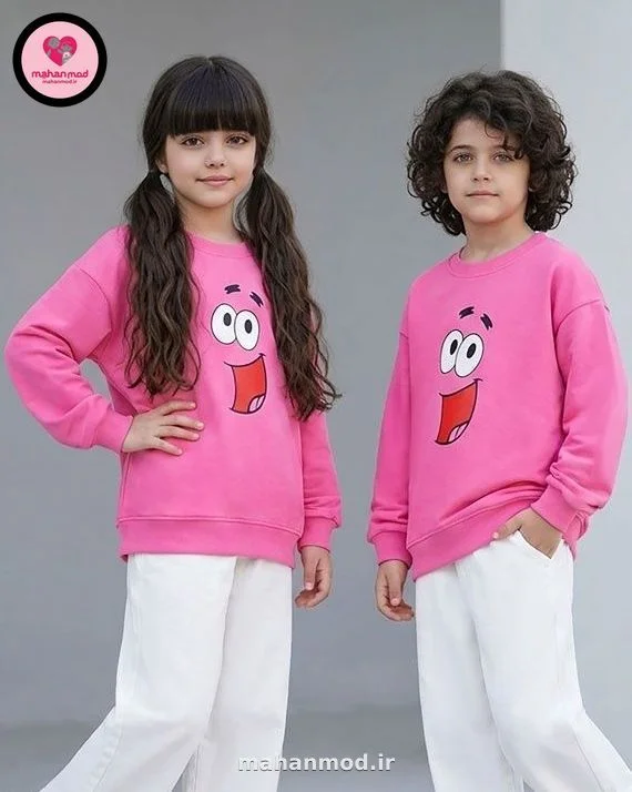بلوز بگ استایل بچه گانه patrick جنس دورس پنبه تیپ لایکرا