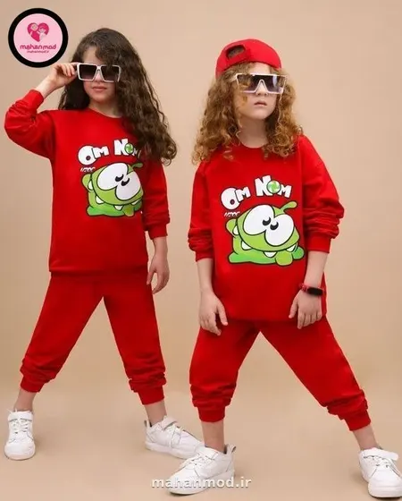 بلوز شلوار بچه گانه OM NOM جنس دورس پنبه تیپ لایکرا