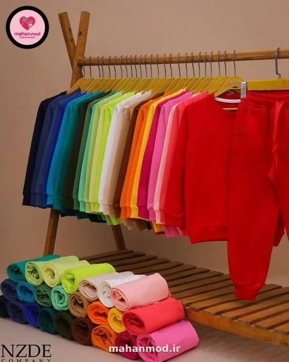 بلوز شلوار colorful بچه گانه جنس دورس پنبه تیپ لایکرا سایز 45 تا 50 | colorful | ماهان مد