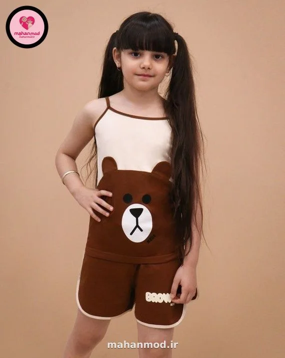 تاپ شلوارک دخترانه BROWN ماهان مد