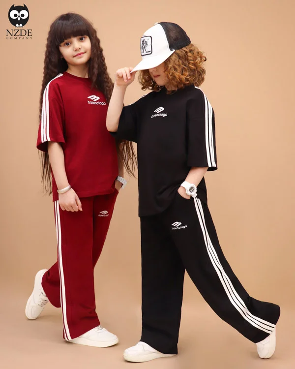 تیشرت شلوار بچه گانه بگ استایل وشلوار balenciaga