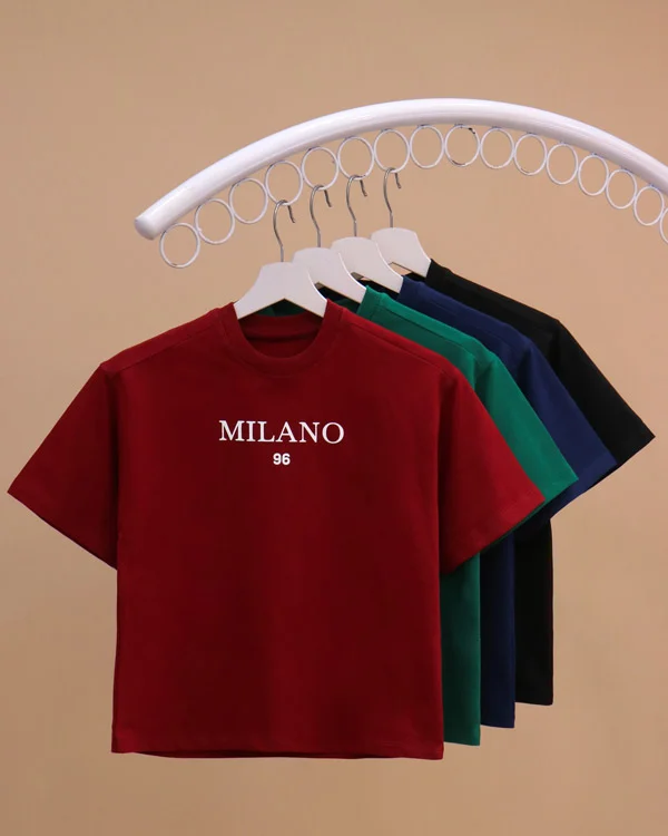 تیشرت دورس MILANO بچه گانه جنس دورس پنبه تیپ لایکرا سایز 55 تا 70 | MILANO | ماهان مد