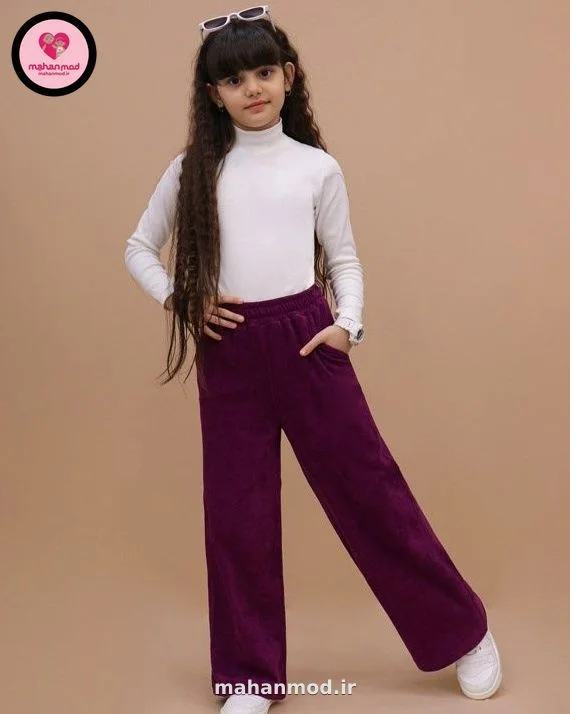 شلوار بگ حوله ای بچه گانه جنس پارچه طرح حوله دورس پنبه آنزیم شورشده سایز 80 تا 99 | ماهان مد